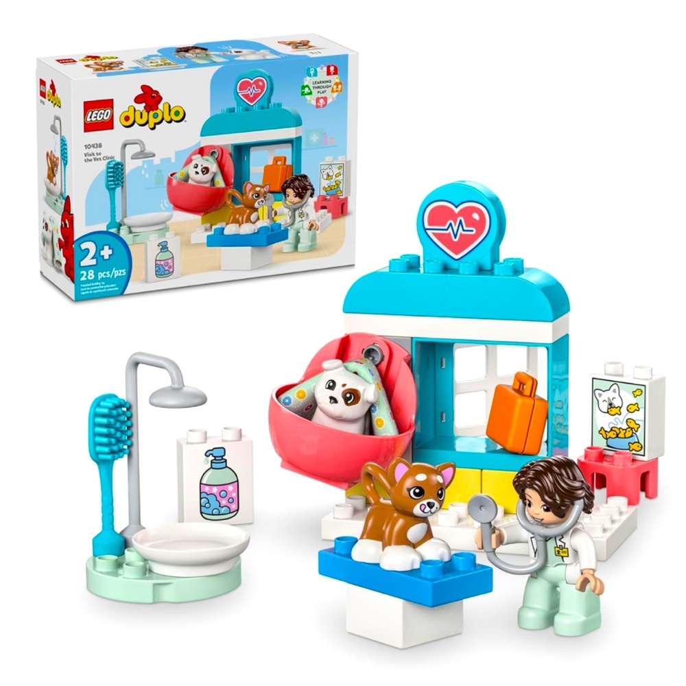 LEGO DUPLO Visit to the Vet Clinic 10438 Cat Dog Pet Care Role Play NEW